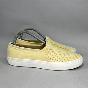 Keds Women's Size 8.5 Double Decker Yellow Suede Slip On Shoes